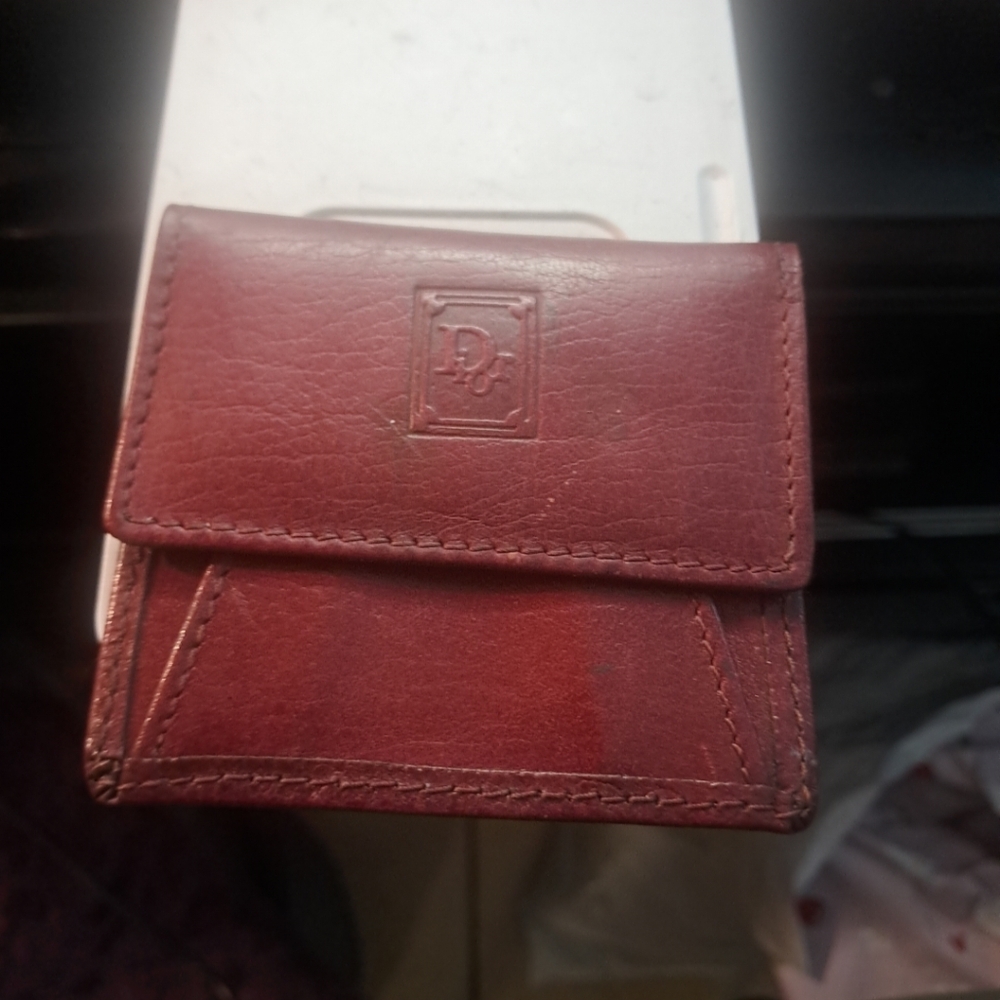 Dior Red Leather Wallet